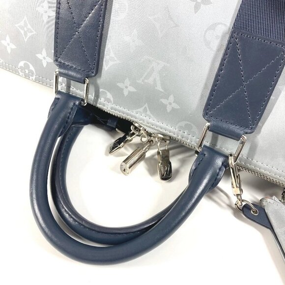 LOUIS VUITTON M44170 Monogram satellite Keepall-Bandouliere 50 travel Duffle Bag - Picture 5 of 16